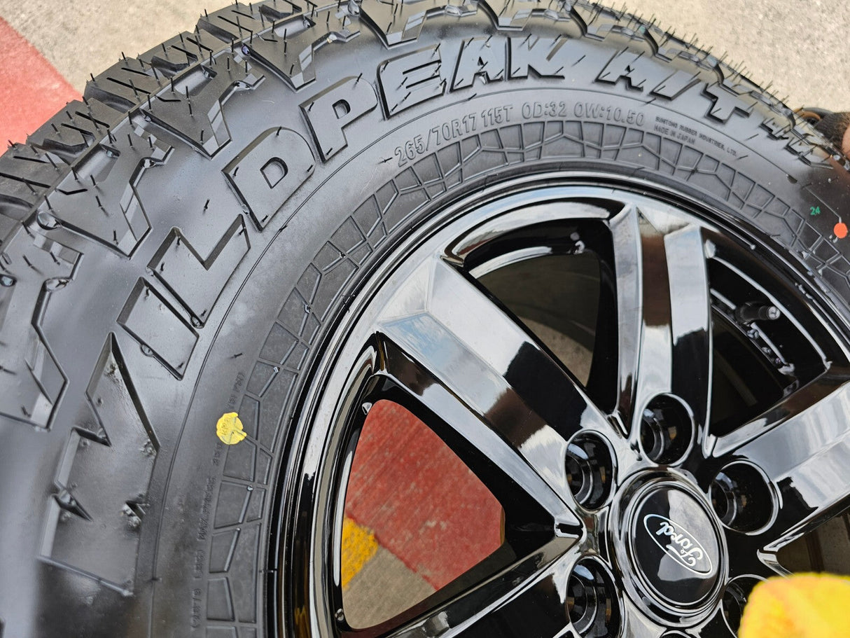 17" Ford F-150 OEM black Tremor rims wheels tires 10339 A/T4 2024 2025 2026 NEW Texas Truck Tire