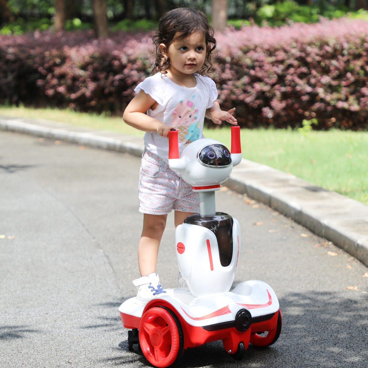 TOBBI 3-in-1 Electric Ride On Car for Toddlers - Remote Control Robot Buggy Toy Gift for Kids