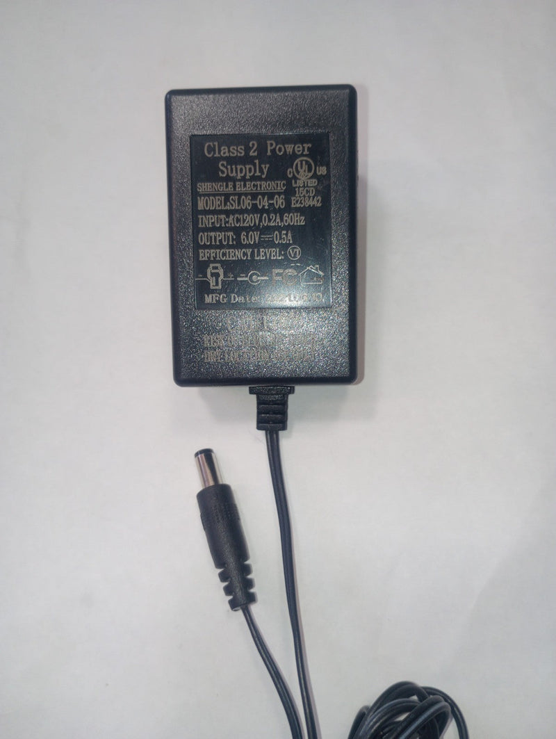 6V 0.5A Battery Charger Model SL06-04-06 for Kids Ride-On Toys