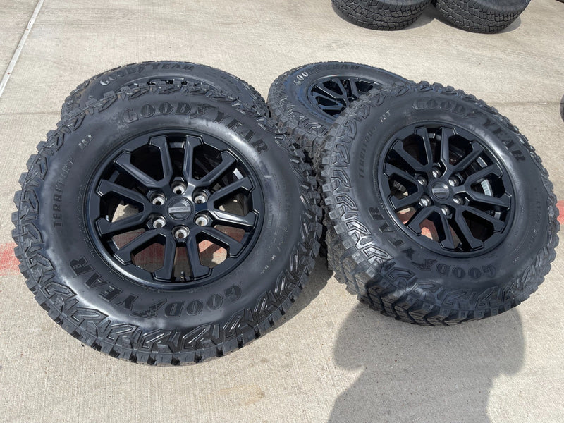 17" Ford F-150 Raptor OEM 10611 rims wheels Bronco 2025 2026 NEW GOODYEAR 33" Texas Truck Tire