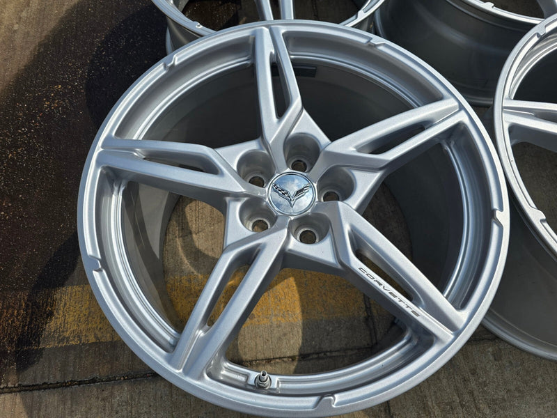 19" + 20" Chevy Corvette C8 OEM wheels rims 14007 14008 2023 2024 2025 2026 NEW Texas Truck Tire