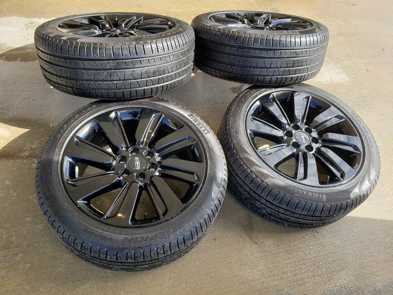 22" Lincoln Navigator OEM rims wheels Black Label 95384 10496 tires NEW Texas Truck Tire