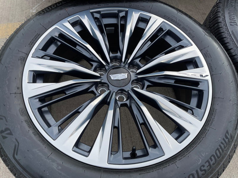 22" Cadillac Escalade V V600 Platinum OEM wheels rims 2023 2024 2025 2026 NEW Texas Truck Tire