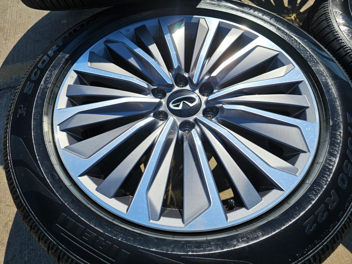 22" Infiniti QX80 QX56 Nissan Titan Armada OEM 94236 wheels rims 2025 2026 NEW Texas Truck Tire