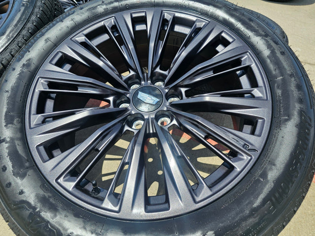 22" Cadillac Escalade V V600 Platinum OEM ORIGINAL rims 2025 2026 NEW Texas Truck Tire
