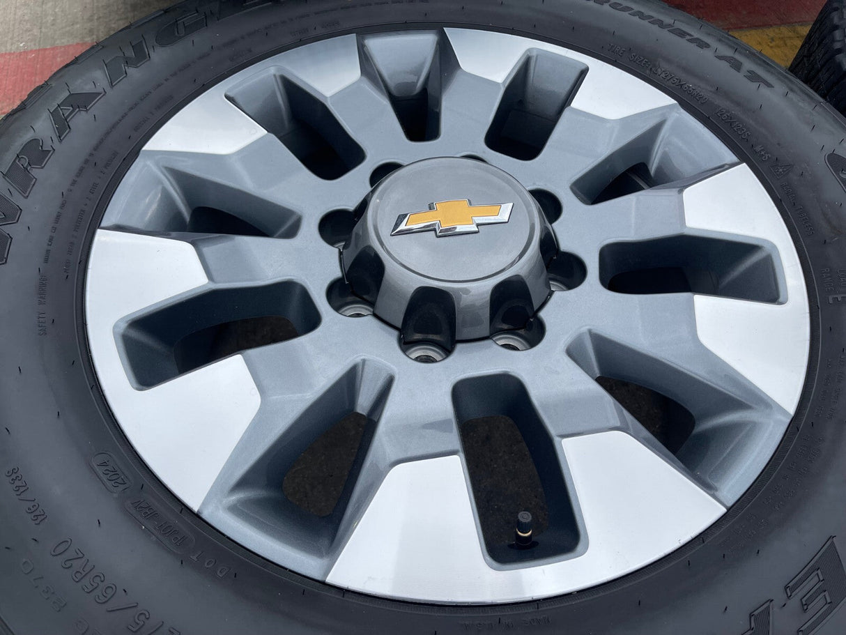 20" Chevy Silverado GMC Sierra AT4 2500 3500 OEM 5960 5947 wheels rims Texas Truck Tire