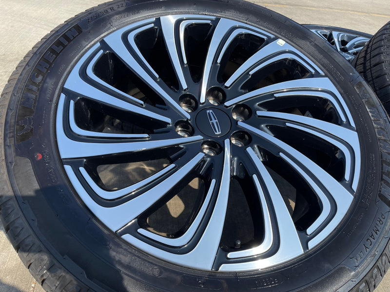22" Lincoln Navigator OEM 10666 rims wheels BLACK LABEL 2025 2026 MICHELIN NEW Texas Truck Tire