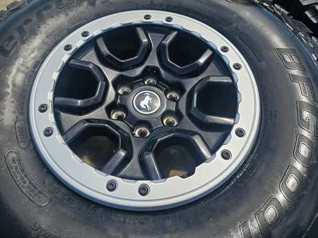 17" Ford Bronco SASQUATCH wheels rims BEADLOCK 10388 Ranger BFG KO2 A/T 37" NEW Texas Truck Tire