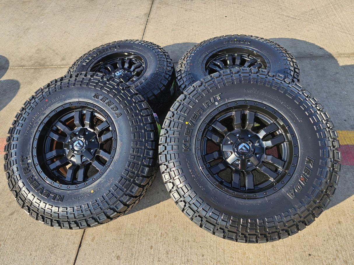 17" 17x9 Fuel Sledge D595 Jeep Wrangler wheels rims 5x114.3 5x4.5 5x5 5x127 Texas Truck Tire