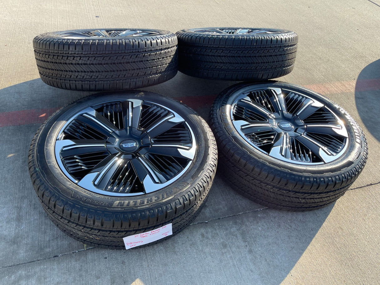 24" Cadillac Escalade IQ DEEP SPACE EV OEM wheels rims Hummer 2500 2025 2026 NEW Texas Truck Tire