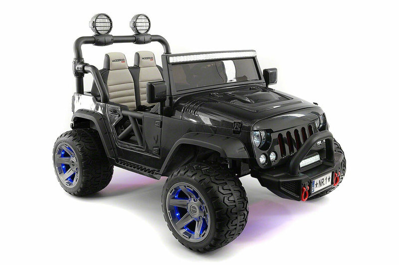 24V DUAL SEAT CHILDREN'S RIDE-ON VEHICLE JEEP CAR TOY WITH 2 HIGH-PERFORMANCE ENGINES, PNEUMATIC WHEELS, MUSIC PLAYER + REMOTE CONTROL