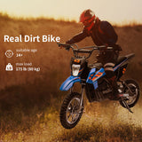 350W/500W Electric Dirt Bike for Kids with Variable Speed and LED Lights - 36V