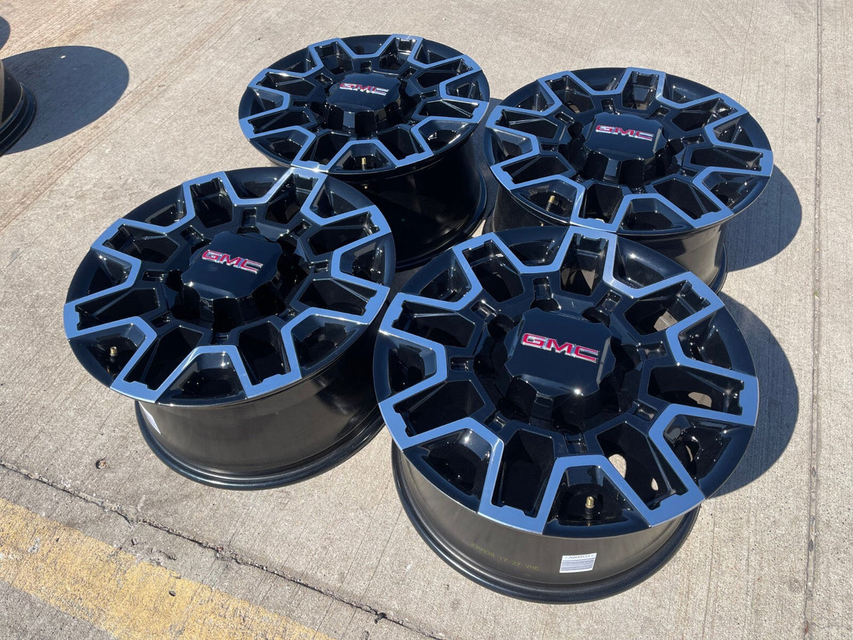 18" GMC Sierra AT4X Chevy Trail Boss 2500 OEM 14136 wheels rims 2025 2026 NEW Texas Truck Tire