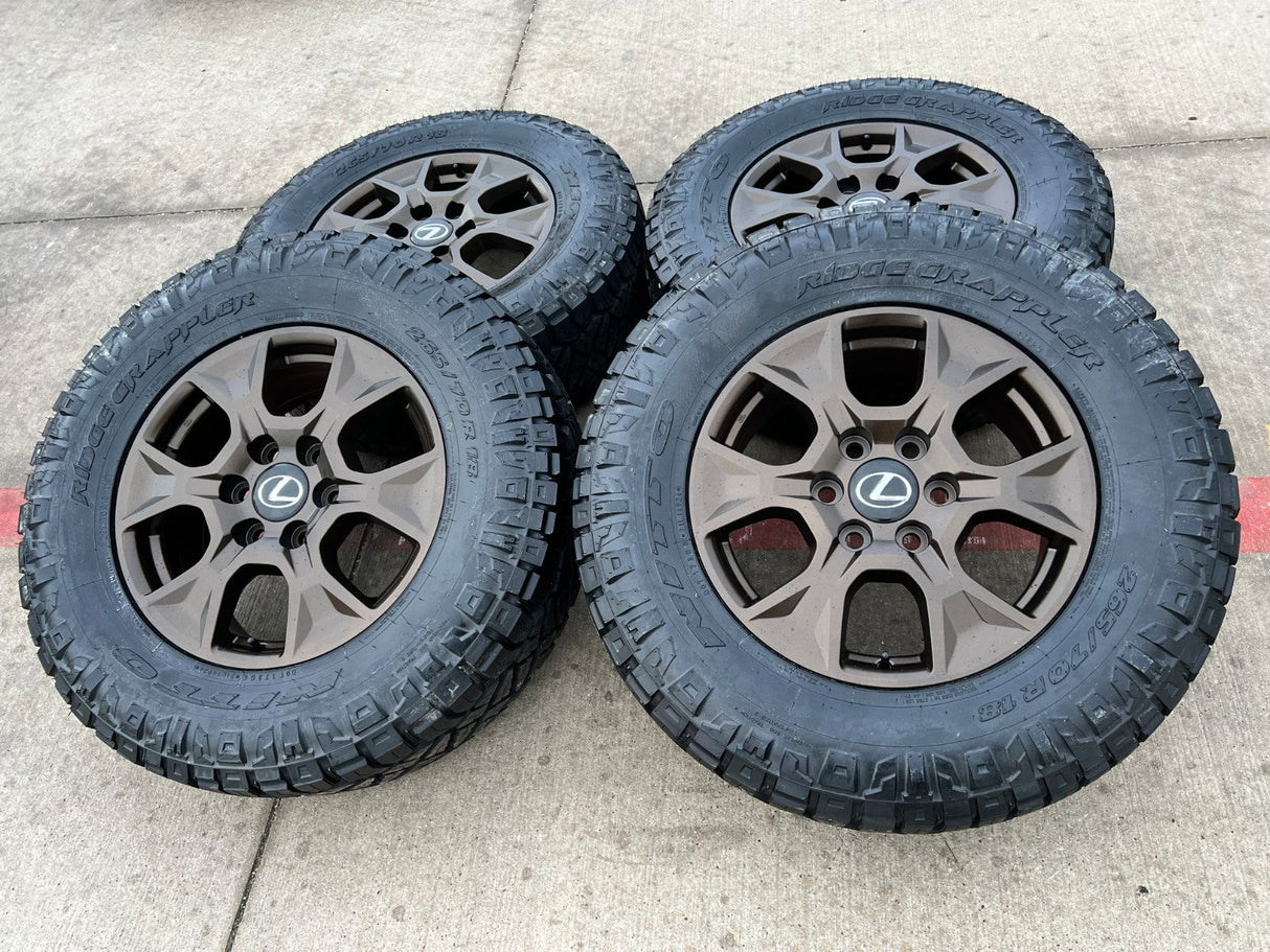 18" Lexus GX550 OEM 10544 wheels rims BRONZE Toyota Land Cruiser Tundra NEW Texas Truck Tire
