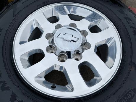 18" Chevy Silverado GMC Sierra 2500 3500 OEM 5502 wheels rims tires GOODYEAR Texas Truck Tire