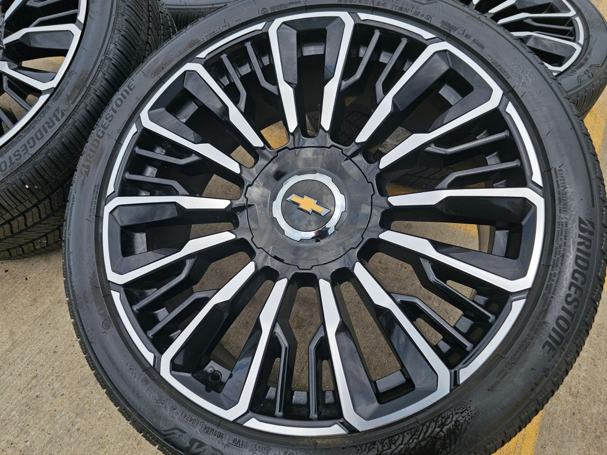 24" Chevy Tahoe Suburban Silverado OEM High Country wheels rims 2025 2026 NEW Texas Truck Tire