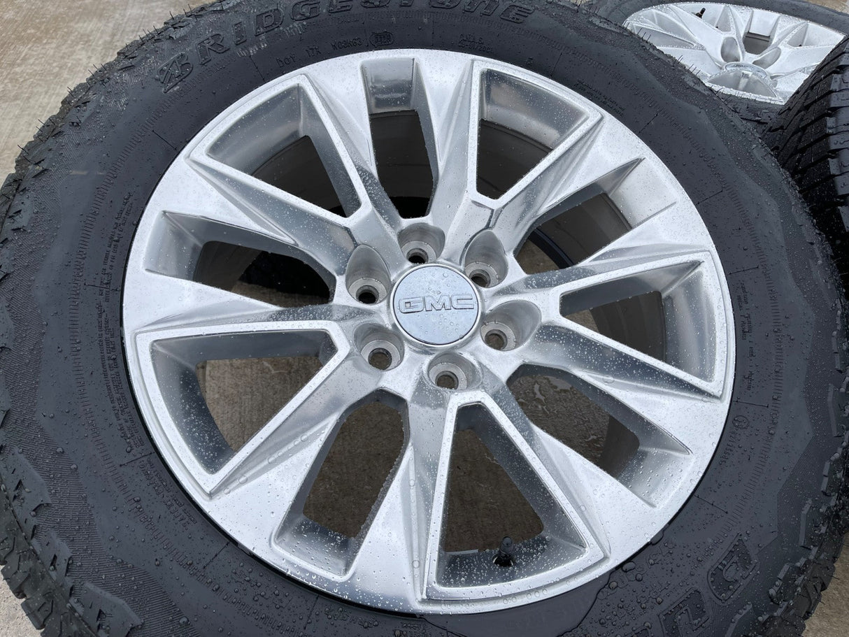 20" Chevy Tahoe Silverado LTZ 5920 OEM wheels rims Yukon BRIDGESTONE A/T NEW Texas Truck Tire