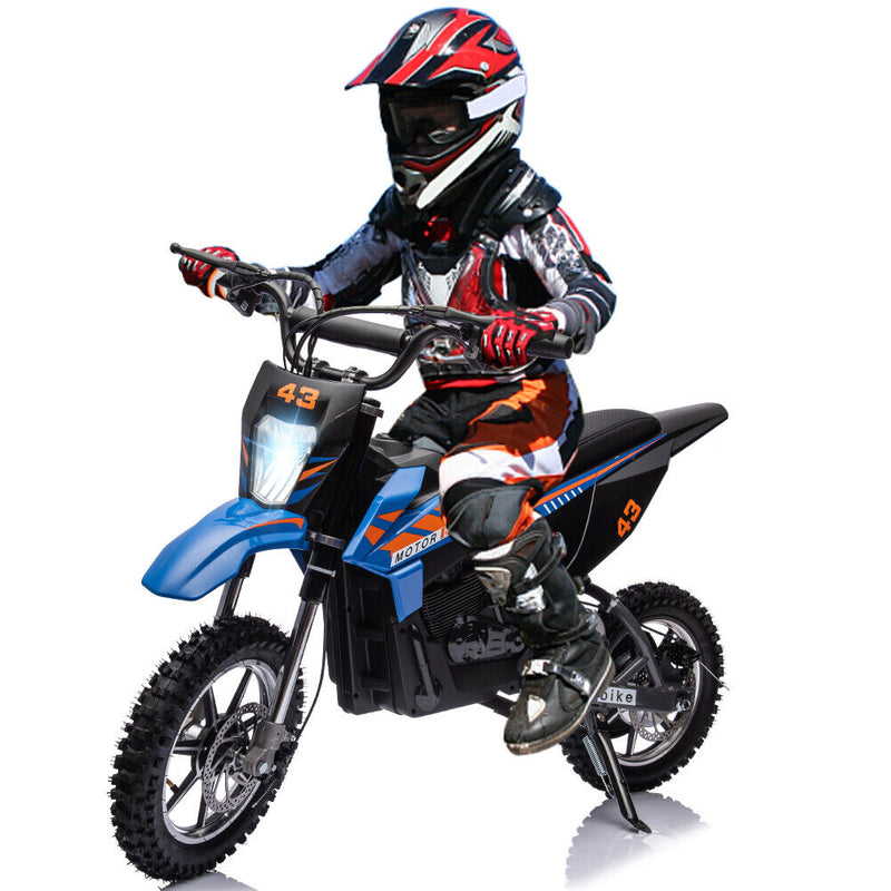 Electric Dirt Bike for Kids with LED Lamp and Brushed Motor - 36V Ride On Motorcycle