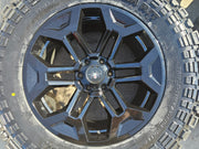 20" 20x9 Black Widow Chevy Silverado OEM GMC Sierra wheels rims 35" KENDA NEW Texas Truck Tire