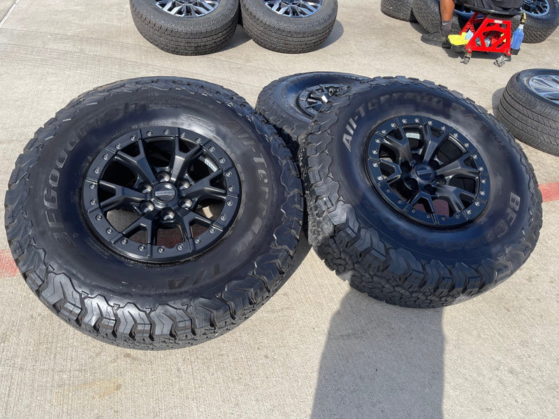 17" Ford F-150 Raptor R OEM BEADLOCK 10460 rims wheels 37" tires BFG Texas Truck Tire