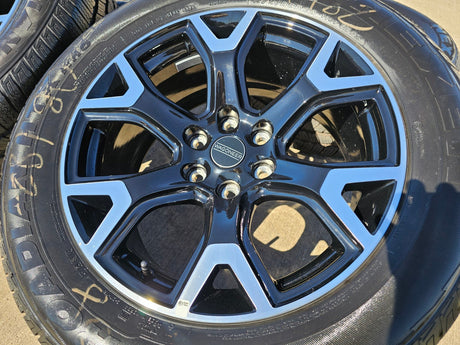 20" Jeep Grand Wagoneer Dodge Ram 1500 OEM black 9296 wheels rims 2025 2026 NEW Texas Truck Tire