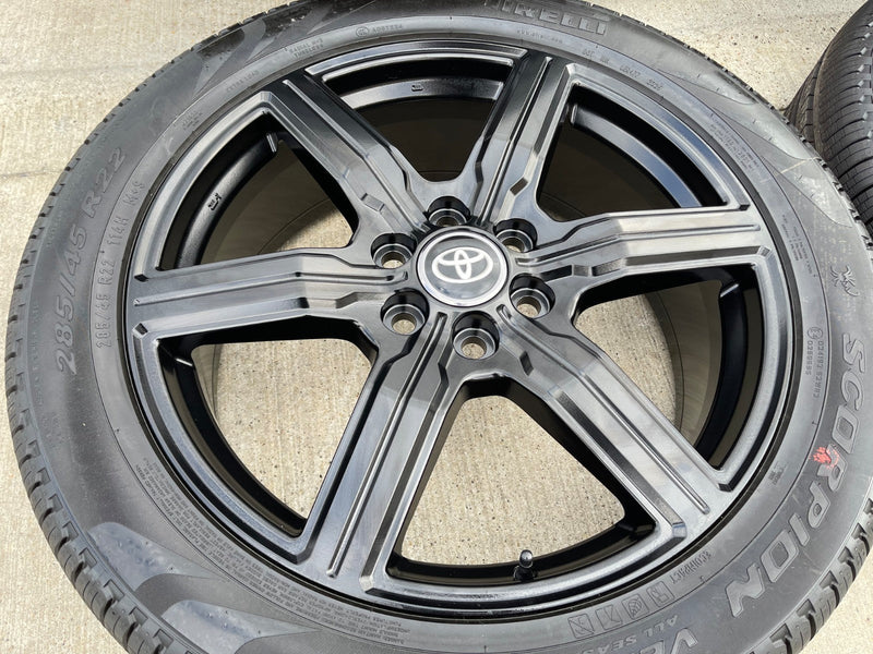 22" Toyota Tundra Sequoia OEM wheels rims 75282 Land Cruiser GX550 PIRELLI NEW Texas Truck Tire