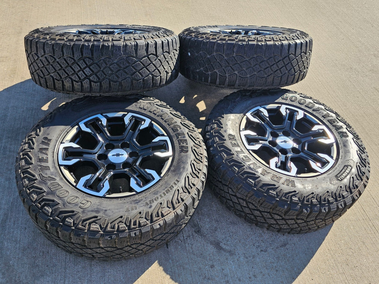 18" Chevy Silverado ZR2 Tahoe TRAIL BOSS Sierra OEM 95415 wheels rims GOODYEAR Texas Truck Tire
