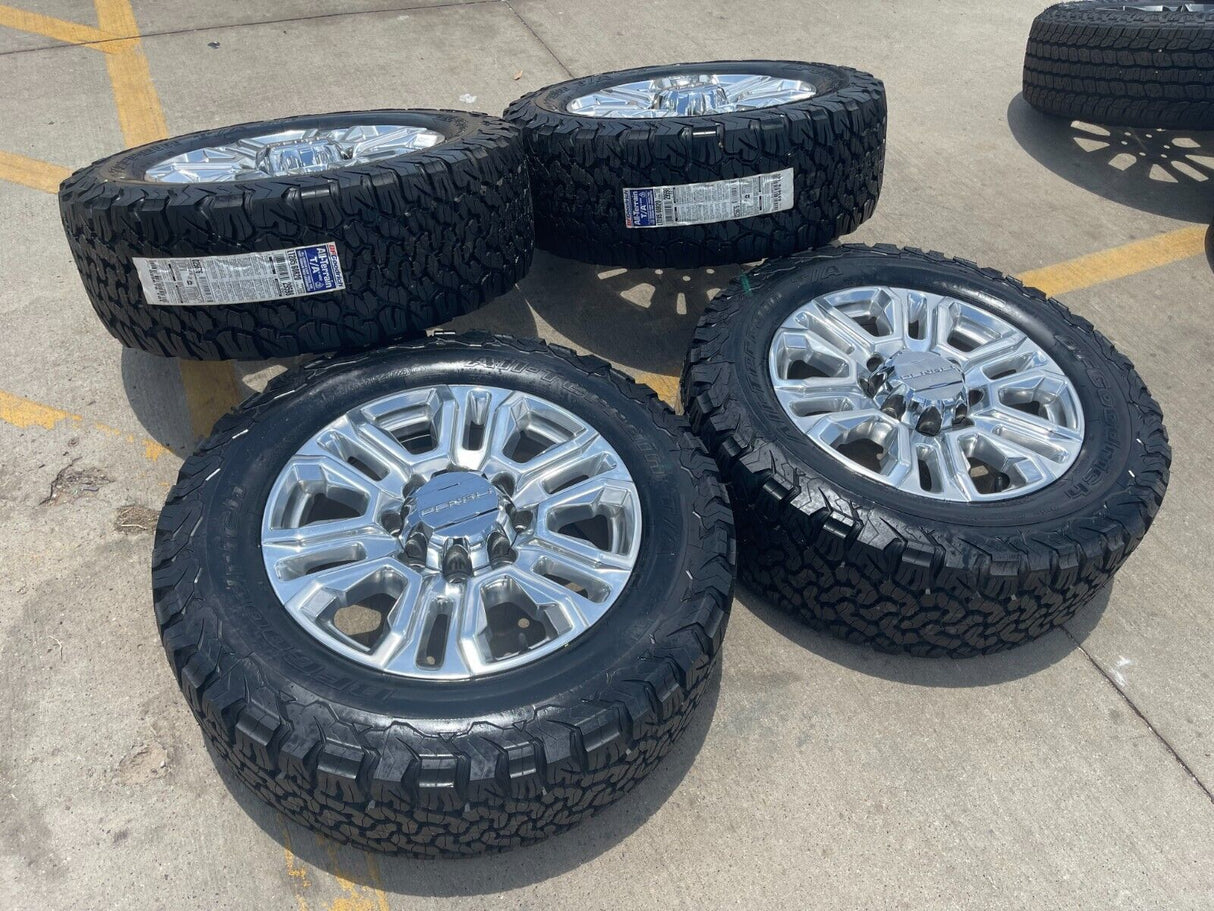 20" GMC Sierra Denali 2500 3500 OEM 5957 wheels rims 2024 2025 NEW BFG KO2 Texas Truck Tire