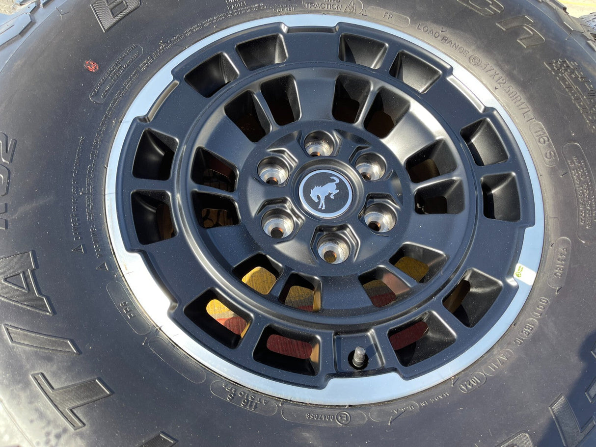 17" Ford Bronco HERITAGE SASQUATCH OEM 22025 wheels rims BFG KO2 A/T 37" NEW Texas Truck Tire