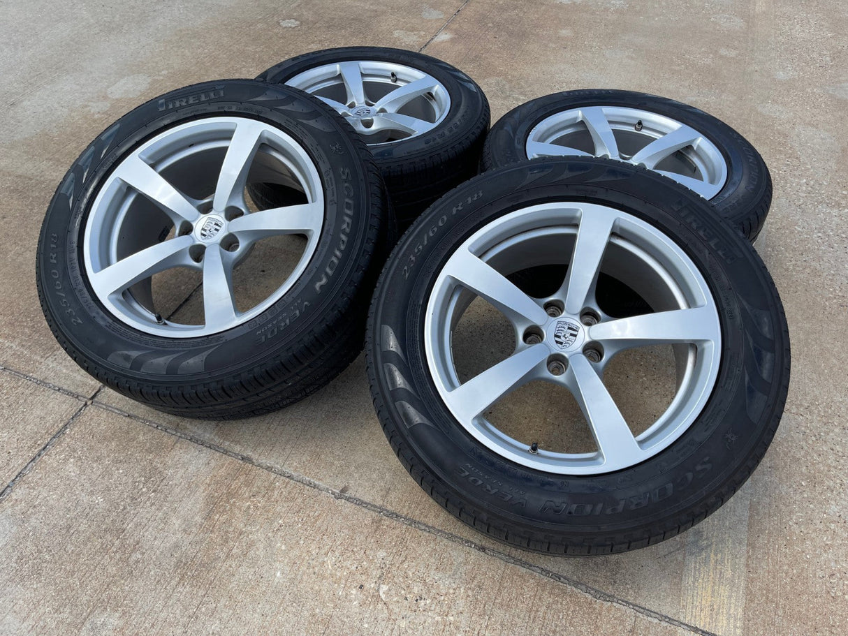 18" Porsche Macan OEM silver wheels rims 67519 67521 2020 2021 2022 2023 2024 Texas Truck Tire