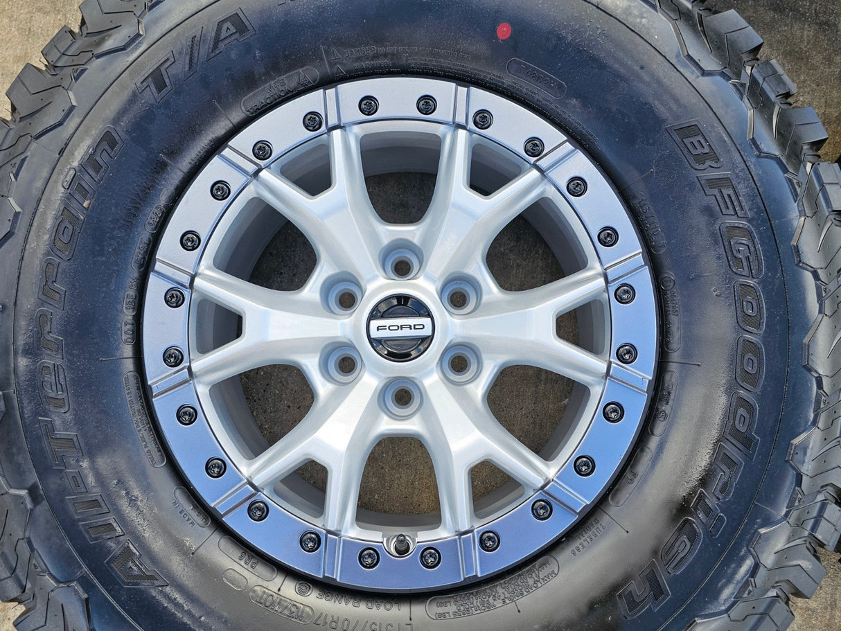 17" Ford F-150 Raptor R OEM Replica BEADLOCK 10460 rims wheels 35" tires BFG NEW Texas Truck Tire