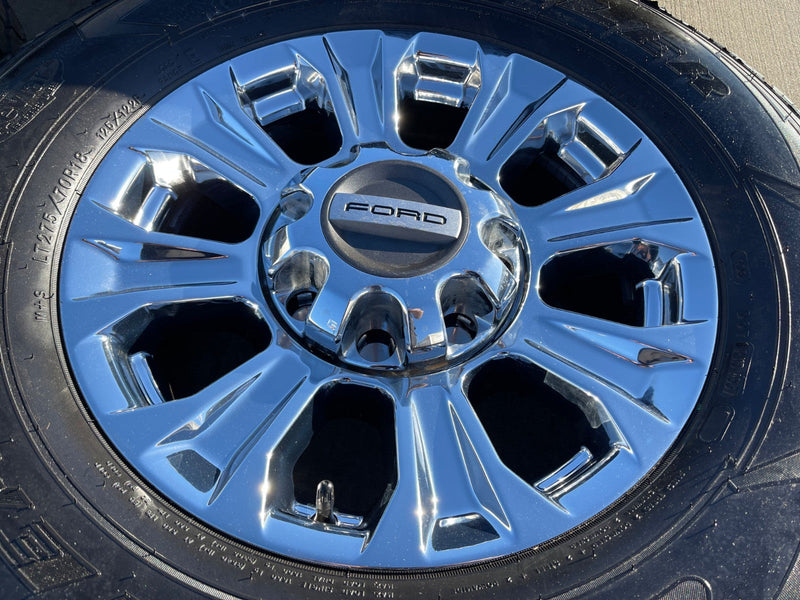 18" Ford F-250 F-350 OEM rims wheels 10097 tires GOODYEAR A/T Texas Truck Tire