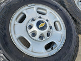 17" Chevy Silverado GMC Sierra 2500 OEM 8095 wheels rims DUELER Revo 3 A/T Texas Truck Tire