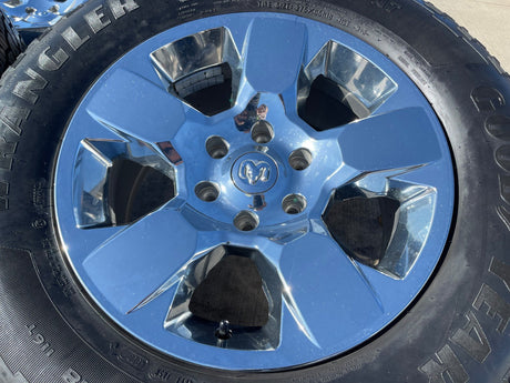 18" Ram 1500 OEM CHROME 2669 wheels rims 2021 2022 2023 2024 2025 2026 GOODYEAR Texas Truck Tire
