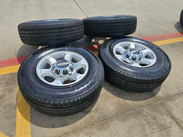 17" Ford F-250 F-350 OEM rims wheels 3950 tires FIRESTONE DISCOUNTED Texas Truck Tire