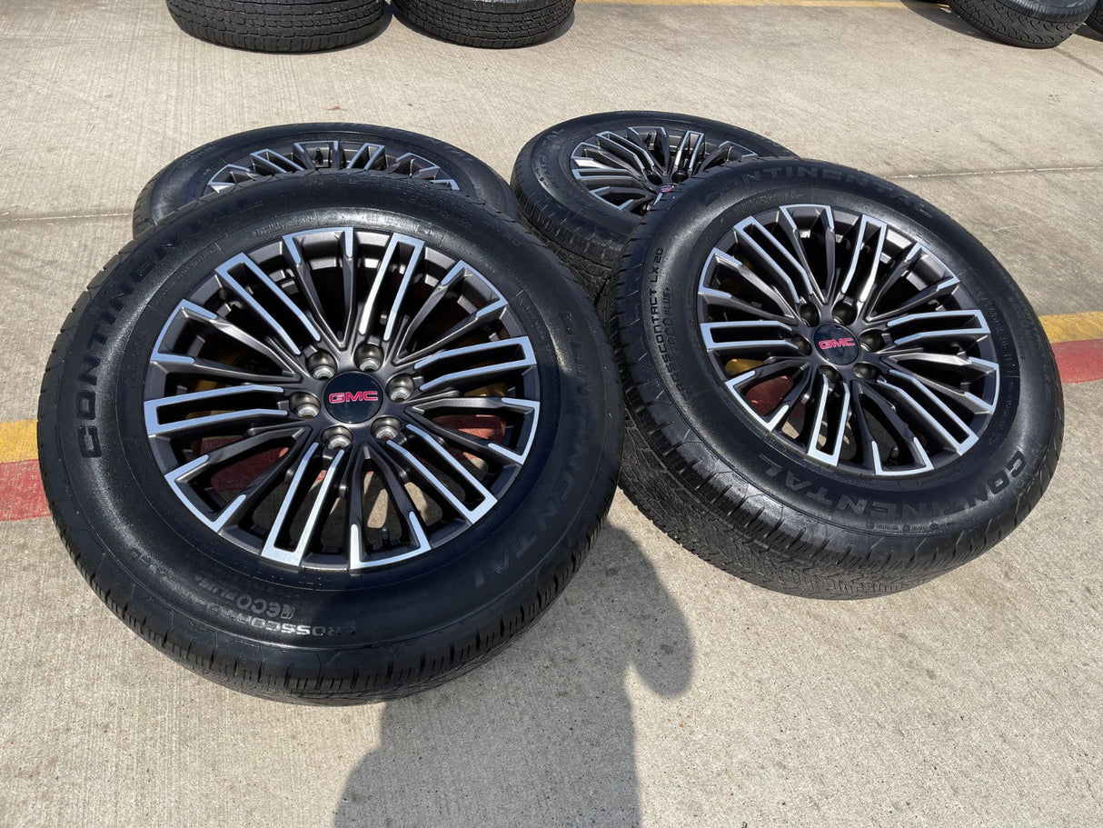 20" GMC Sierra Yukon Chevy Silverado OEM wheels rims 2024 2025 2026 NEW Texas Truck Tire