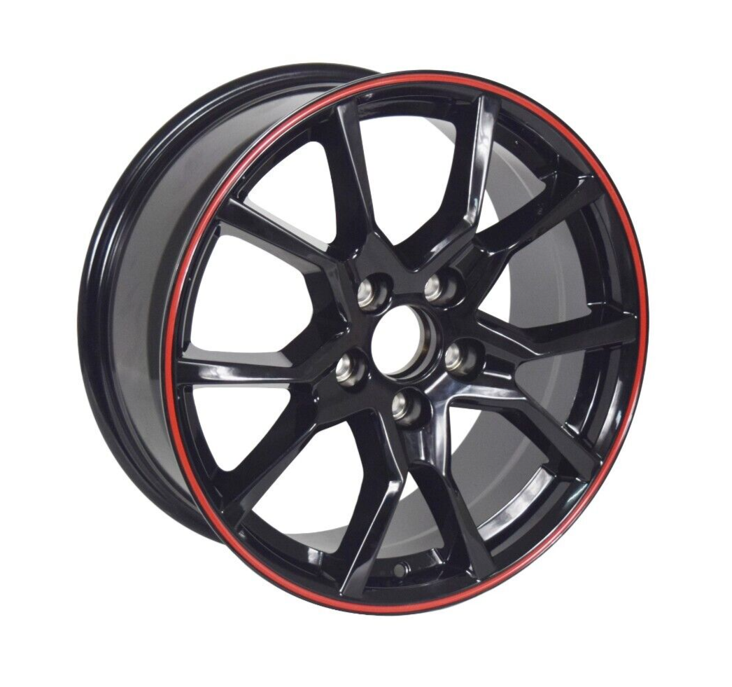 Honda Civic Wheel Rims 17x7.5 5x114.3 Type R Style  Red Lip Set of 4