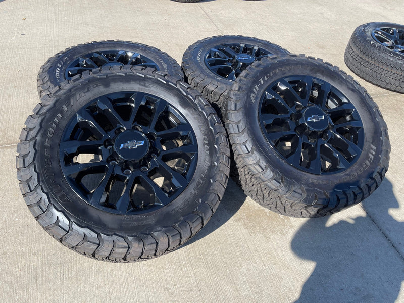 20" Chevy Silverado Trail Boss GMC AT4 2500 OEM 94030 wheels rims BFG KO3 Texas Truck Tire