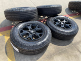 (4) 17" Jeep Wrangler Rubicon OEM 9218 wheels rims black Gladiator NEXEN NEW Texas Truck Tire