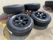 (4) 17" Jeep Wrangler Rubicon OEM 9218 wheels rims black Gladiator NEXEN NEW Texas Truck Tire