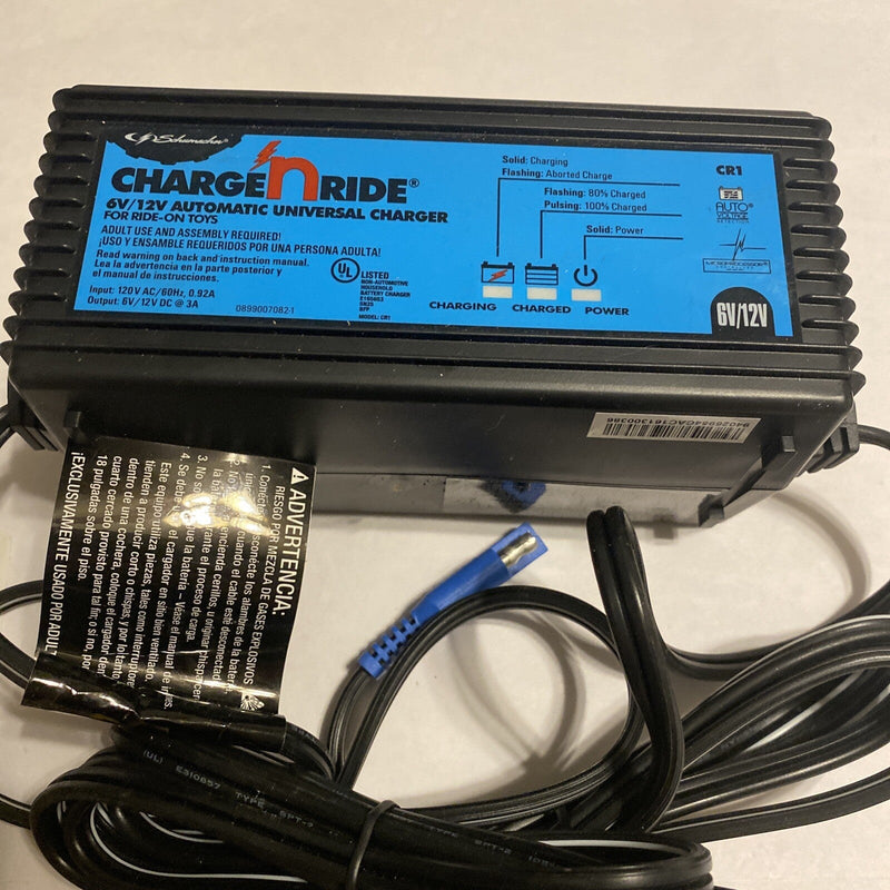 Universal Ride-On Toy Charger with 2 Connectors for CR1 Batteries