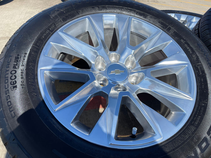 20" Chevy Tahoe Silverado LTZ 5920 OEM wheels rims Yukon 2025 2026 CONTINENTAL Texas Truck Tire