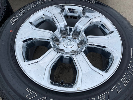 20" Dodge Ram 1500 OEM Laramie CHROME 2679 wheels rims 2023 2024 2025 2026 Texas Truck Tire
