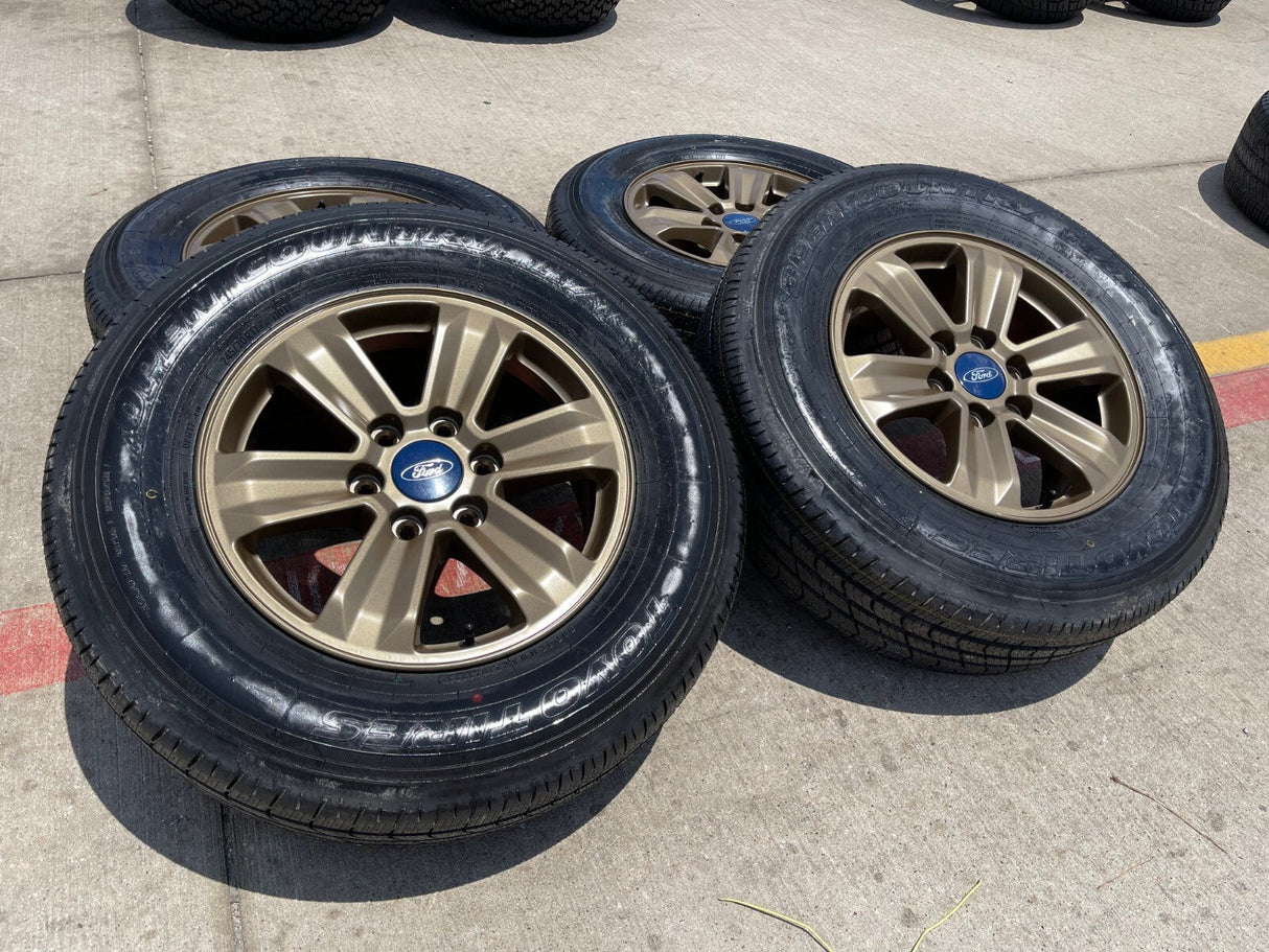 17" Ford F-150 Expedition OEM 3995 rims wheels BRONZE tires NEW Texas Truck Tire