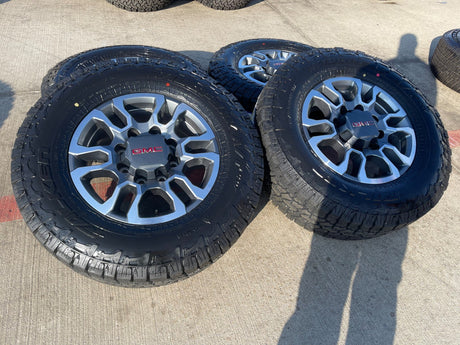 18" GMC Sierra AT4X Chevy Silverado 2500 3500 OEM 5949 wheels rims FALKEN NEW Texas Truck Tire