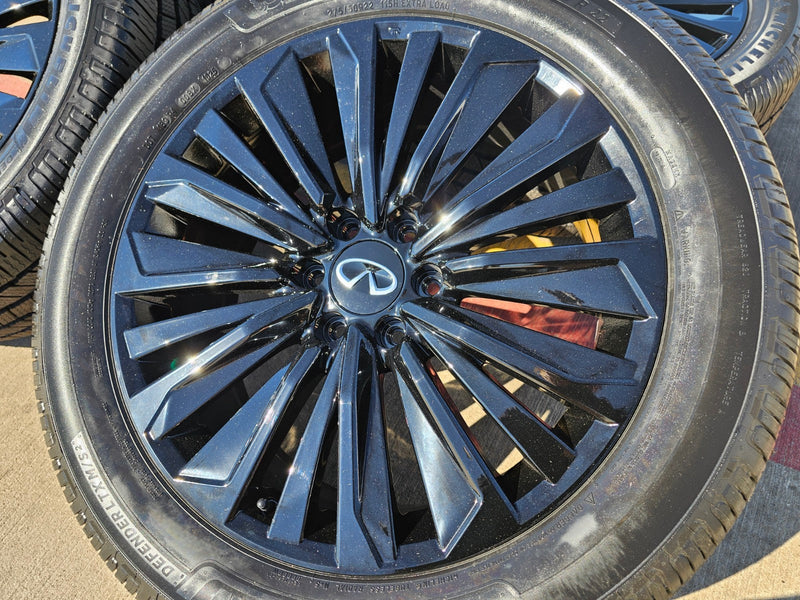 22" Infiniti QX80 QX56 Nissan Titan Armada OEM 94236 wheels rims MIHCELIN NEW Texas Truck Tire