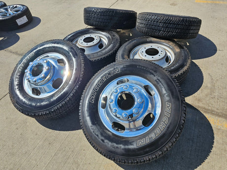 17" Ford F-350 Dually OEM 10477 10478 rims wheels 2023 2024 2025 2026 MICHELIN Texas Truck Tire