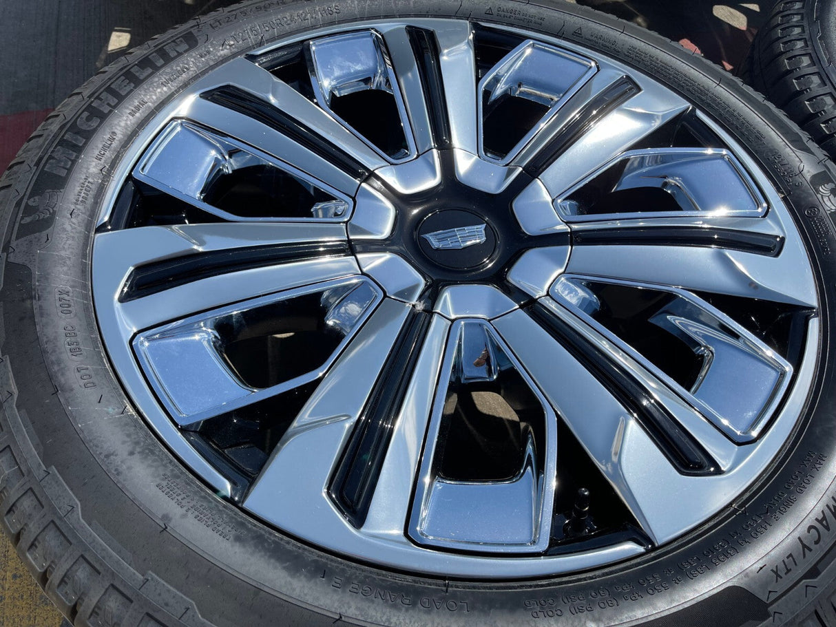 24" Cadillac Escalade IQ PLATINUM EV OEM wheels rims 2500 Hummer 2025 2026 NEW Texas Truck Tire