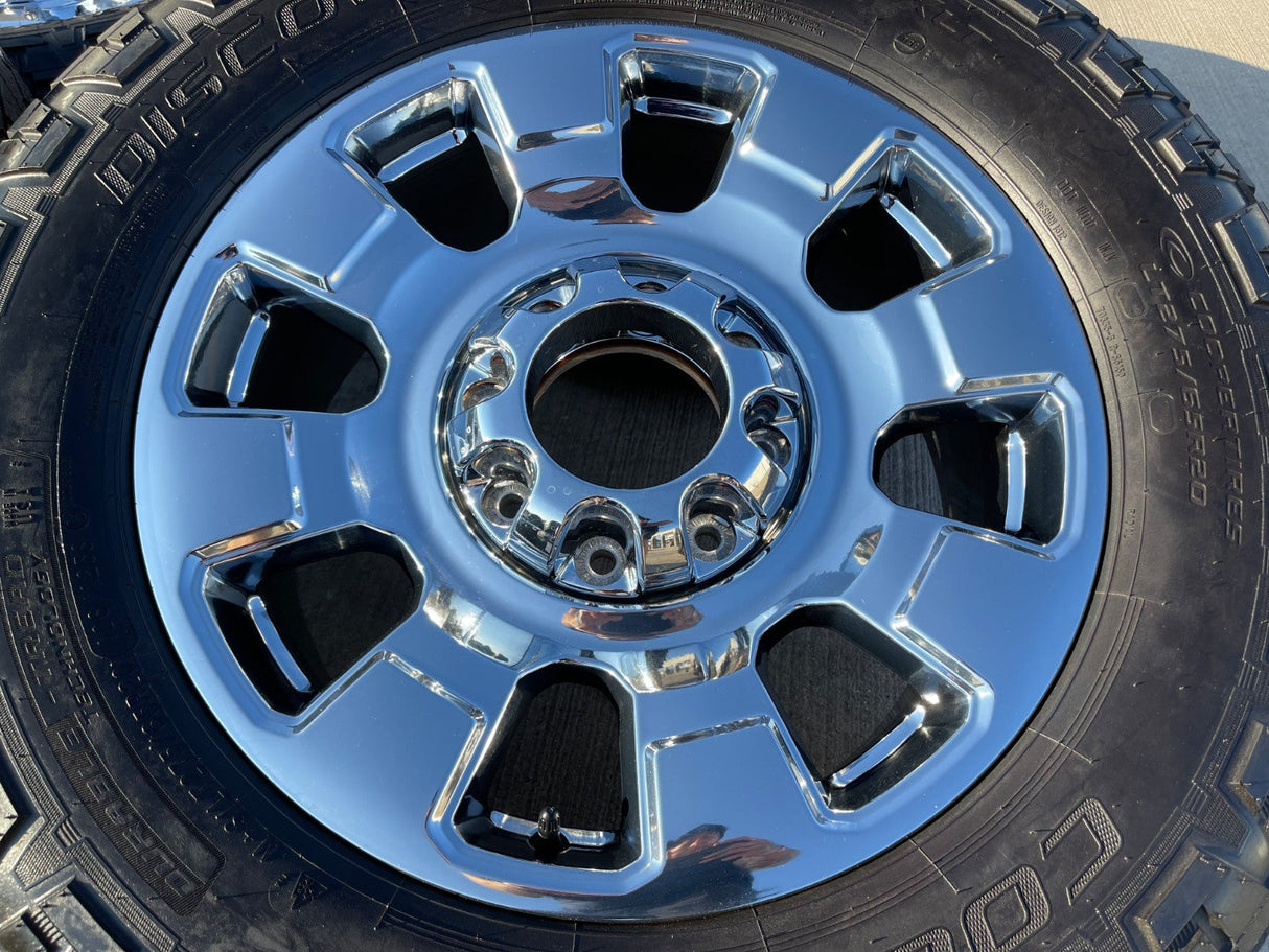 20" Ford F-250 F-350 OEM KING RANCH 10295 25085 10552 chrome wheels rims tires Texas Truck Tire