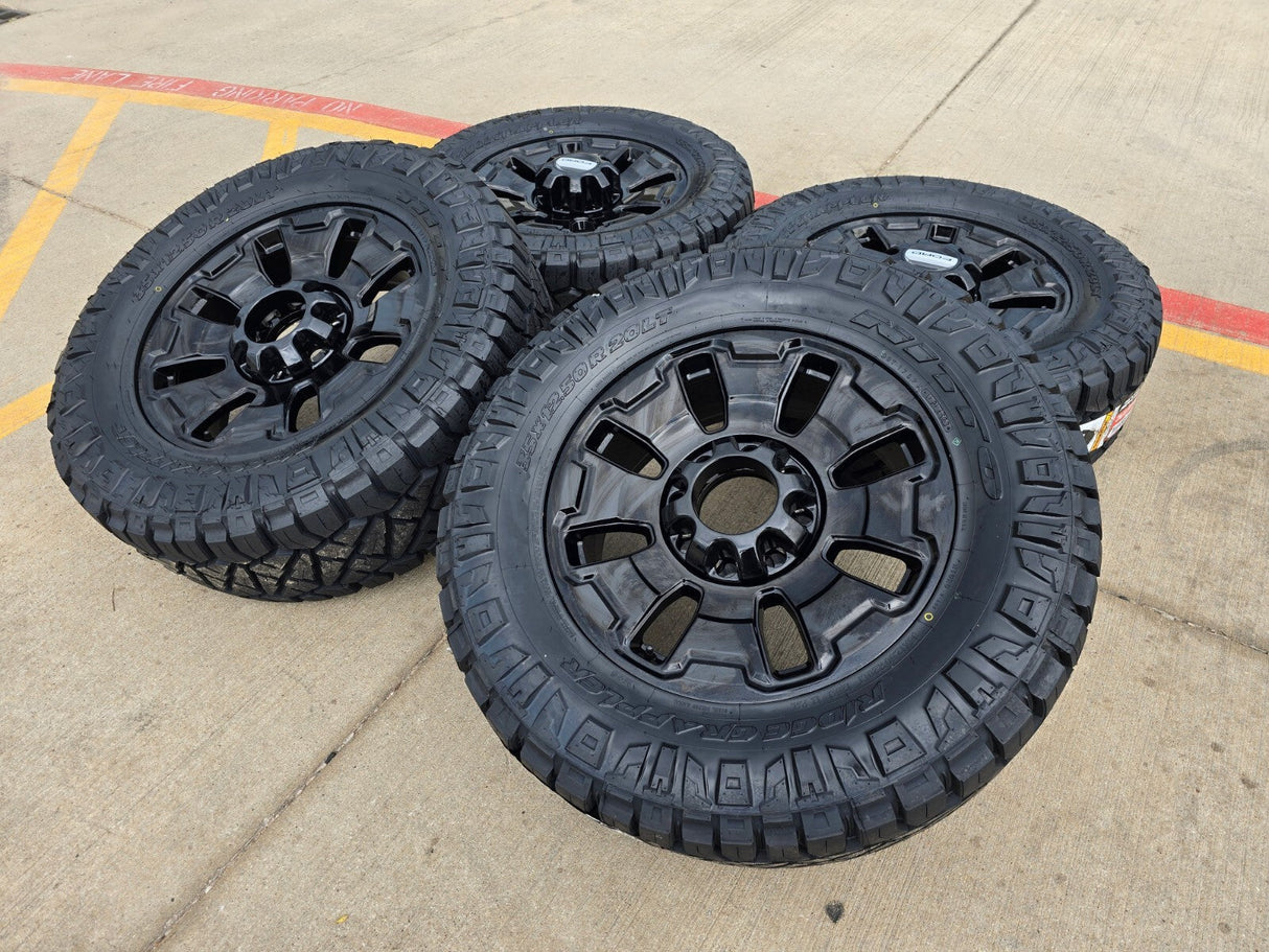 20" Ford F-250 F-350 OEM Limited Tremor 10487 wheels rims 2025 2026 NEW 35" Texas Truck Tire